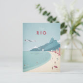Rio Vintage Travel Poster - Art Briefkaart (Staand voorkant)