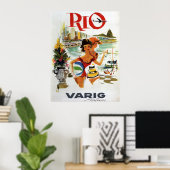 RIO VINTAGE TRAVEL VAN 1960 POSTER (Thuiskantoor)