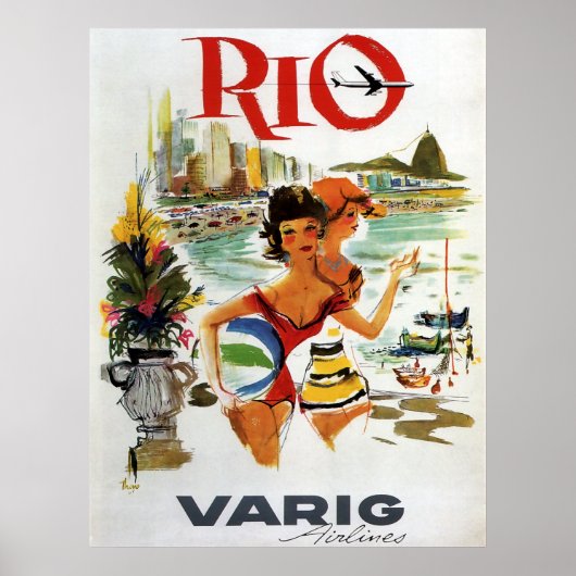 RIO VINTAGE TRAVEL VAN 1960 POSTER (Voorkant)