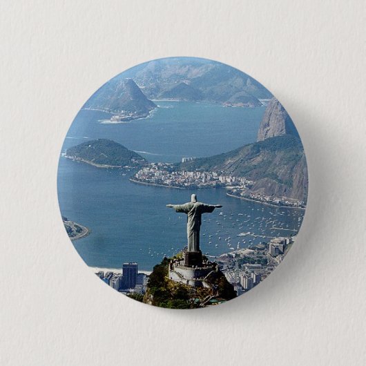 Rio, zegende Rio. Ronde Button 5,7 Cm (Voorkant)