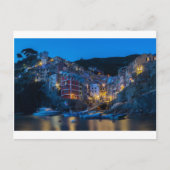 Riomaggiore at night Cinque Terre Liguria Italië Briefkaart (Voorkant)