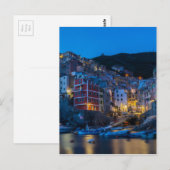 Riomaggiore at night Cinque Terre Liguria Italië Briefkaart (Voorkant / Achterkant)