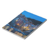 Riomaggiore at night Cinque Terre Liguria Italië Notitieblok (Linkerzijde)