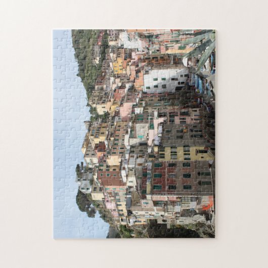 Riomaggiore Cinque Terre Italy Jigzaag Puzzle Legpuzzel (Verticaal)