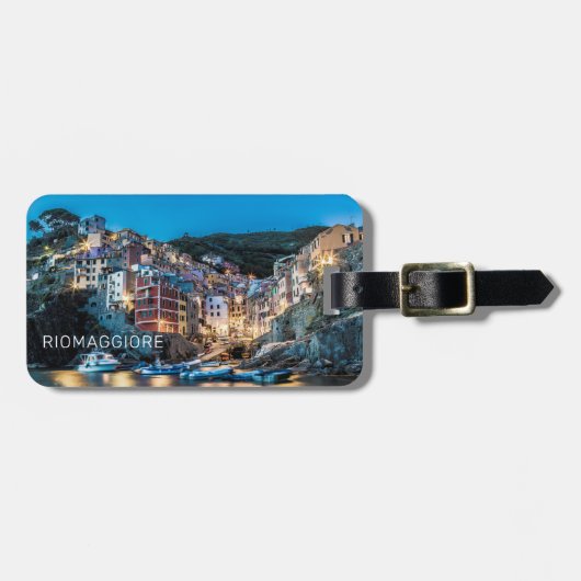 Riomaggiore Cinque Terre La Spezia Italië Panorama Bagagelabel (Voorkant horizontaal)