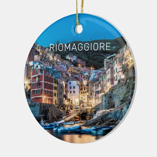 Riomaggiore Cinque Terre La Spezia Italië Panorama Keramisch Ornament (Links)