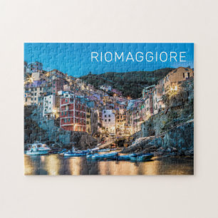 Riomaggiore Cinque Terre La Spezia Italië Panorama Legpuzzel