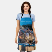 Riomaggiore Cinque Terre La Spezia Italië Panorama Schort (Gedragen)