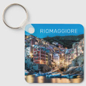 Riomaggiore Cinque Terre La Spezia Italië Panorama Sleutelhanger (Voorkant)