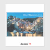 Riomaggiore Cinque Terre La Spezia Italië Panorama Sticker (Vel)