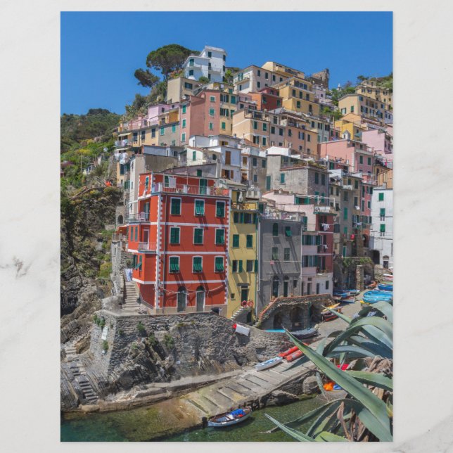 Riomaggiore Cinque Terre Liguria Italië (Voorkant)