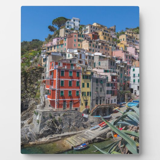Riomaggiore Cinque Terre Liguria Italië Fotoplaat (Voorkant)