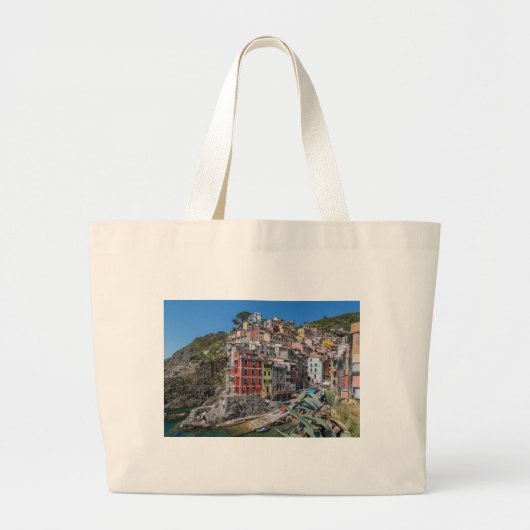 Riomaggiore Cinque Terre Liguria Italië Grote Tote Bag (Voorkant)