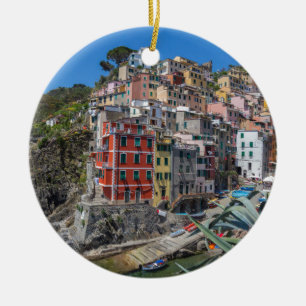 Riomaggiore Cinque Terre Liguria Italië Keramisch Ornament