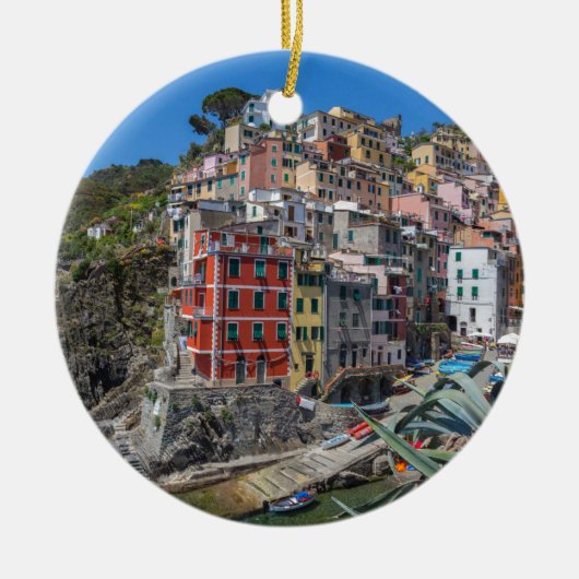 Riomaggiore Cinque Terre Liguria Italië Keramisch Ornament (Voorkant)