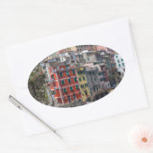 Riomaggiore Cinque Terre Liguria Italië Ovale Sticker (Envelop)