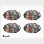 Riomaggiore Cinque Terre Liguria Italië Ovale Sticker (Vel)