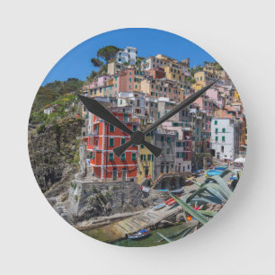 Riomaggiore Cinque Terre Liguria Italië Ronde Klok