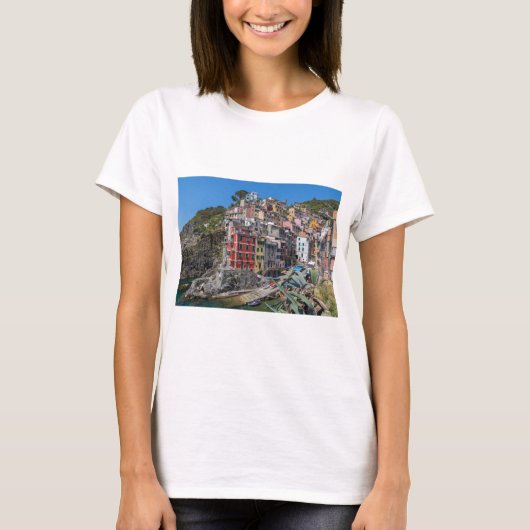 Riomaggiore Cinque Terre Liguria Italië T-shirt (Voorkant)