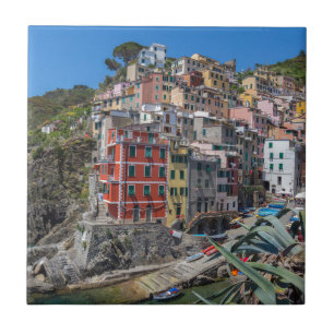 Riomaggiore Cinque Terre Ligurië Italië Tegeltje