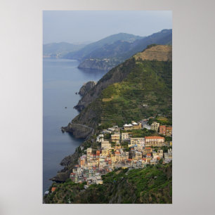 Riomaggiore en Cinque Terre, Italië Poster
