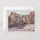 Riomaggiore Harbour - op White.jpg Briefkaart (Voorkant / Achterkant)