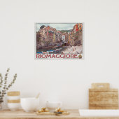 Riomaggiore Harbour - op White.jpg Poster (Keuken)