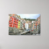 Riomaggiore Italia Canvas Afdruk (Voorkant)