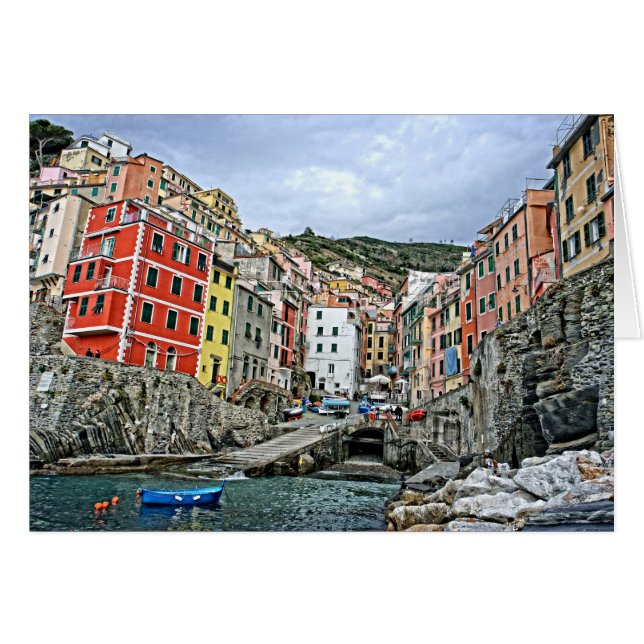 Riomaggiore, Italia - The Cinque Terre Kaart (Voorkant Horizontaal)