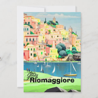 Riomaggiore Italië Reisansichtkaart | Reis Herinne Kaart
