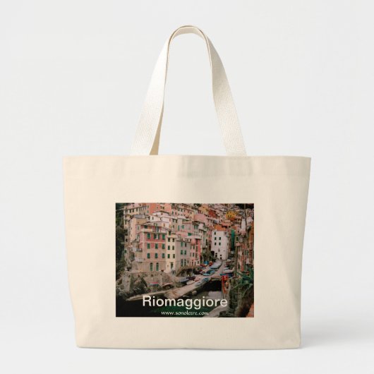 Riomaggiore Panorama Bag Grote Tote Bag (Voorkant)