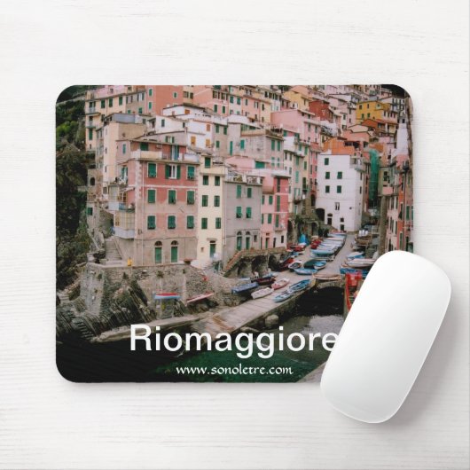 Riomaggiore Panoramisch Uitzicht Mousepad Muismat (Met muis)