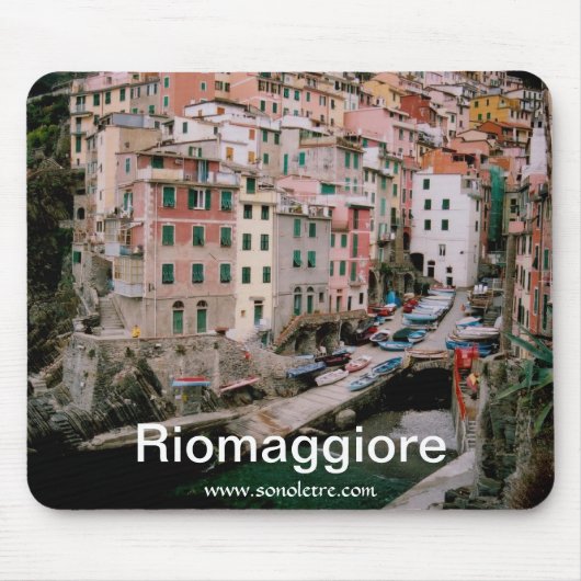 Riomaggiore Panoramisch Uitzicht Mousepad Muismat (Voorkant)