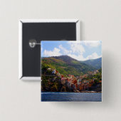 riomaggiore vierkante button 5,1 cm (Voorkant /achterkant)