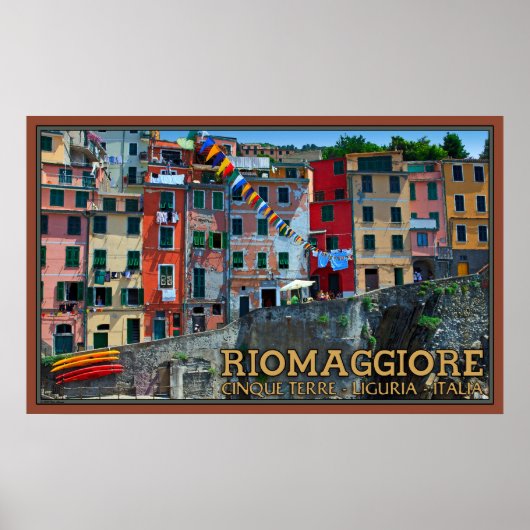 Riomaggiore Waterfront Poster (Voorkant)