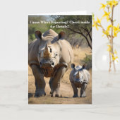 Rion met kalf kaart (Gele Bloem)