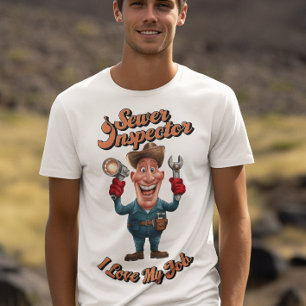 Rioolinspecteur met moersleutels t-shirt