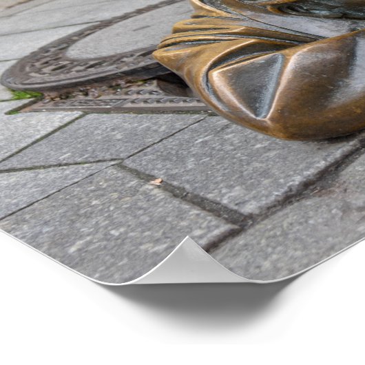 Rioolwerker Bronzen Standbeeld, Bratislava, Slowak Poster (Hoek)