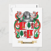 Riordan Coat of Arms (familiekust) Briefkaart (Voorkant / Achterkant)