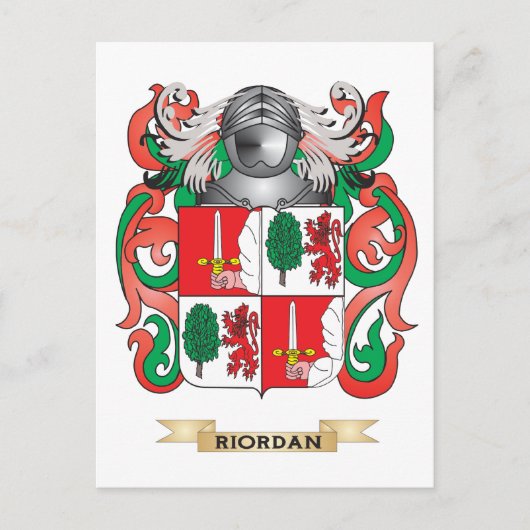 Riordan Coat of Arms (familiekust) Briefkaart (Voorkant)