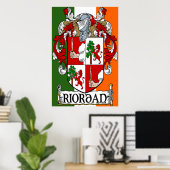 Riordan Coat of Arms Irish Flag Print (Thuiskantoor)