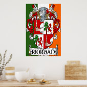 Riordan Coat of Arms Irish Flag Print (Keuken)