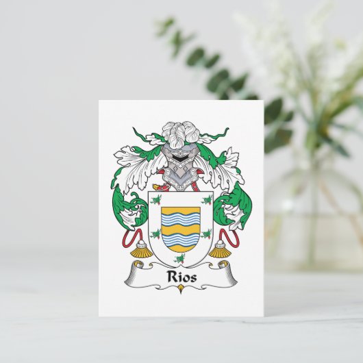 Rios Family Crest Briefkaart (Staand voorkant)