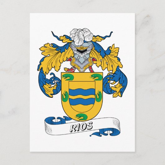 Rios Family Crest Briefkaart (Voorkant)