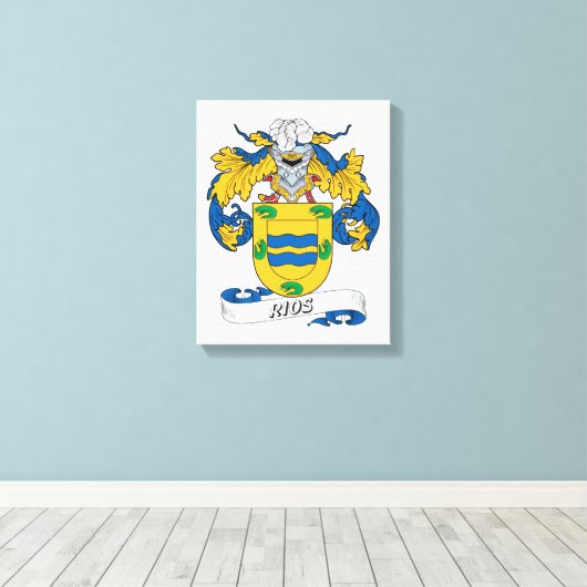 Rios Family Crest Canvas Afdruk (Insitu (Houten vloer))