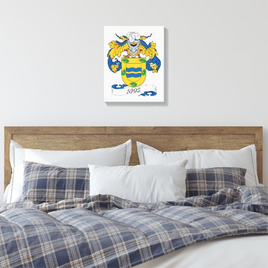 Rios Family Crest Canvas Afdruk (Insitu (Slaapkamer))