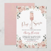 Riose Gold Dusty Pink Rose Soiree Bridal Shower Kaart (Voorkant / Achterkant)