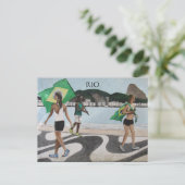 riostrandvlaggen briefkaart (Staand voorkant)