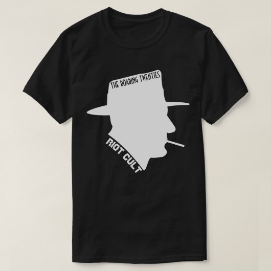 Riot Cult the Roaring Twenties Fedora Pet Man T-shirt (Design voorkant)