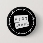 Riot Grrl Grunge Button Badge (Voorkant)